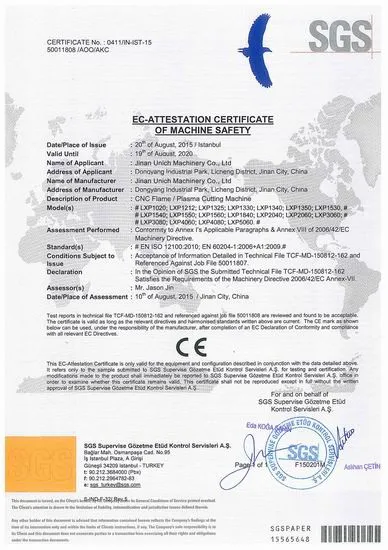 UNICH Европейское качество Плазменные режущие станки с ЧПУ для продажи