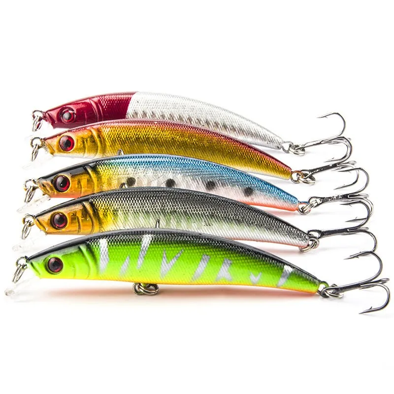 

Sealurer High Quality 5Pcs/lot Fishing Lure Minnow 8 CM 7.5G 3D Eyes Plastic Artificial Japan Hard Lure Lifelike Bait