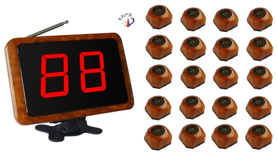 Ресторанная Беспроводная настольная колокольная система гость buzzer bell service 20 шт.