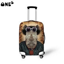 ONE2 new design hot sale cartoon pattern elastic travel luggage cover for 22-26 inch suitcase transparent luggage cover