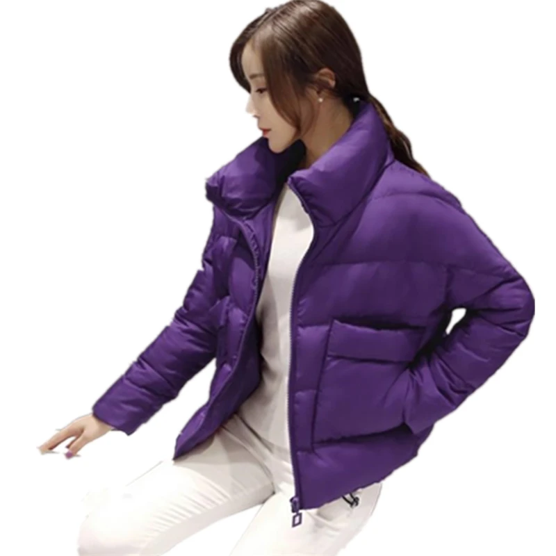 

Women's Winter Jackets and Coats 90% Cotton Padded Short Style Parks for Winter Women Stand Collar Down Jackets & Parkas CM580