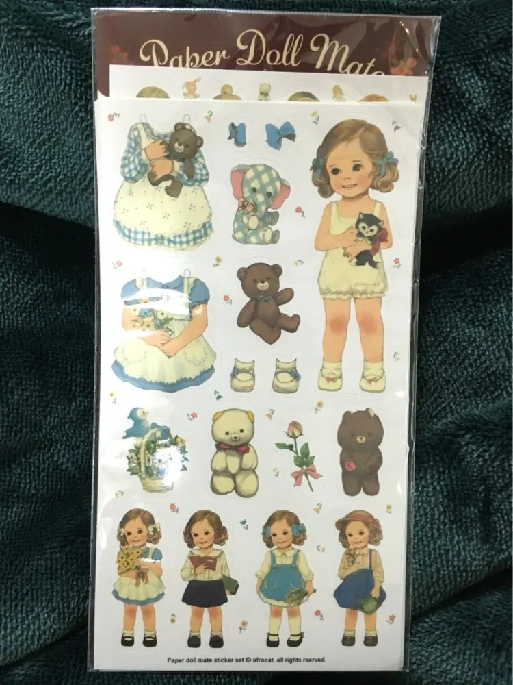 6 Pcs Pack Free Shipping Cute Stickers Paper Girl Combination