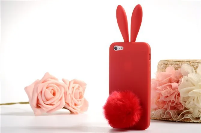 Bunny Rabbit Ears Plush Tail Case For iPhone (10)