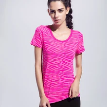 Женские футболки для йоги, спортивные футболки с коротким рукавом для фитнеса, женские свободные быстросохнущие футболки для бега, топы, одежда