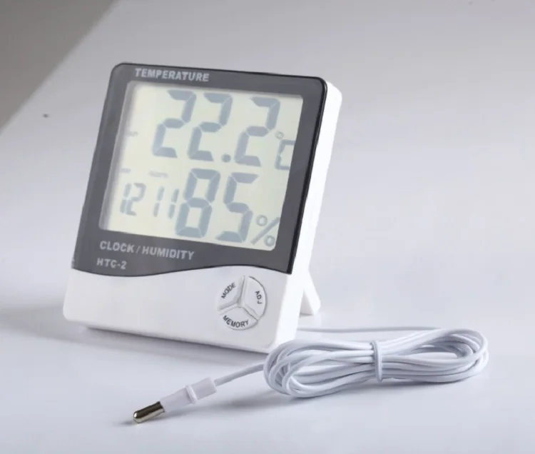 80pcs/lot HTC 2 Digital LCD Thermometer Hygrometer Electronic