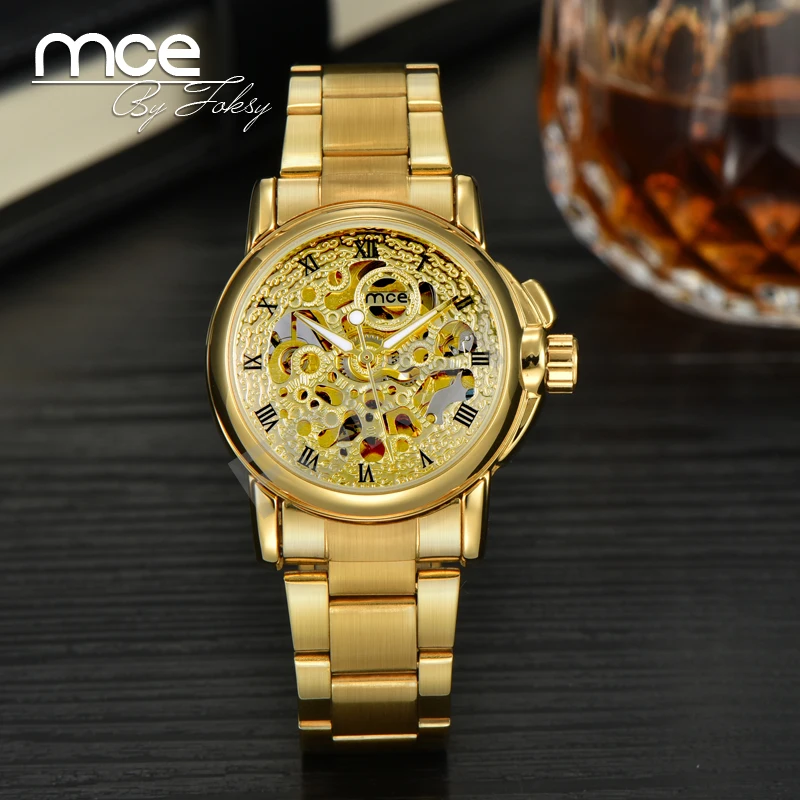 Essential 2016 New Fashion MCE font b Women b font Crystals Wrist watch font b mechanical