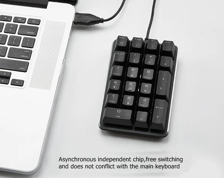 Magicforce смарт-21-ключ USB Проводная клавиатура с подсветкой механический Цифровой настольный Тетрадь клавиатура GATERON/вишня Механическая ось PBT