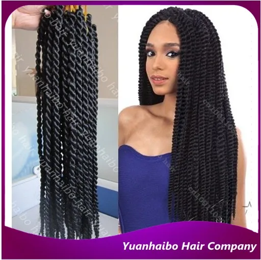 Stock 24 120g Pk Synthetic Hair Afro Twist Black Crochet Stock 24 120g Pk Synthetic Hair Afro Twist Black Crochet Braid Single