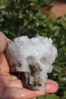 

221 grams of quartz crystal skull specimen Tibet natural clarity A19