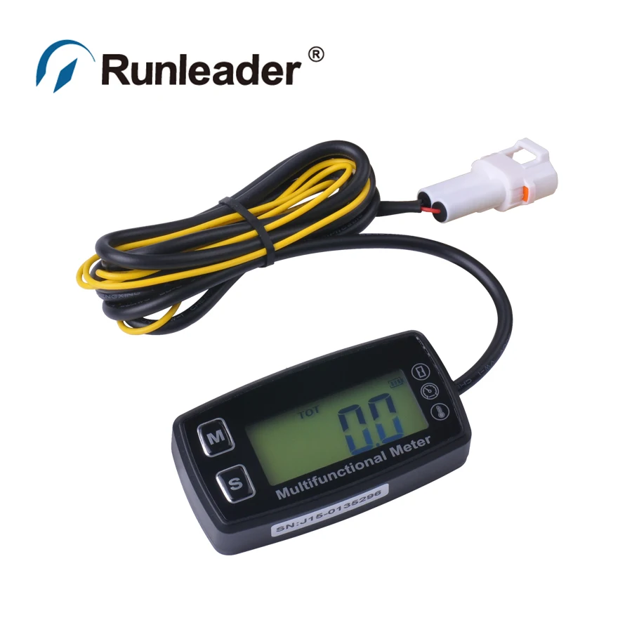 

RL-TS002 PT100 -20- +300 C backlight TEMP temp tachometer hour meter for outboard paramotor buggy MARINE glider UTV Tractor ATV