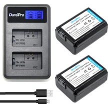 2x 2000mAh NP FW50 NP FW50 NPFW50 Battery LCD Dual Charger For Sony Alpha a6500 a6300