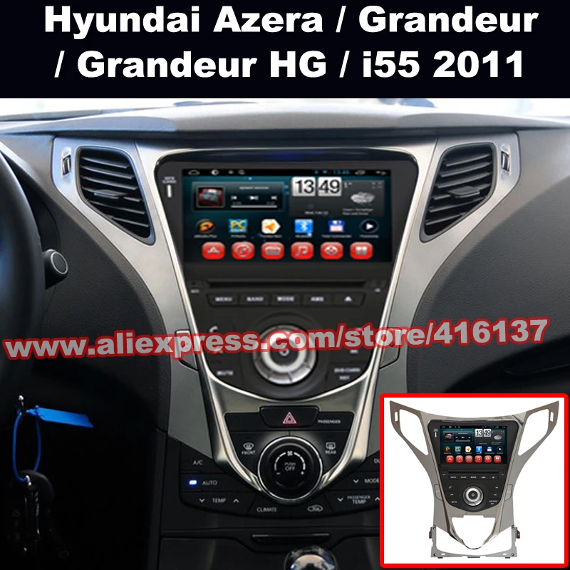 2 Din Radio font b Gps b font Car Multimedia System For Hyundai Azera 2011 2012