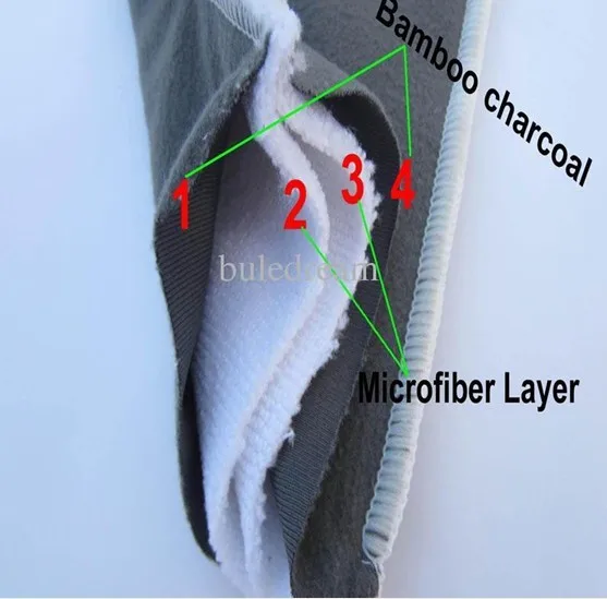 Непослушный Ребенок уголь бамбука 25 шт. 4 слоя 2 + 2 внутренняя микрофибры стирать ткань пеленки младенцев подгузник вставки изменение