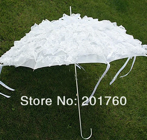 Многослойный кружевной зонтик с длинной ручкой, многослойный Шелковый Зонтик Принцессы