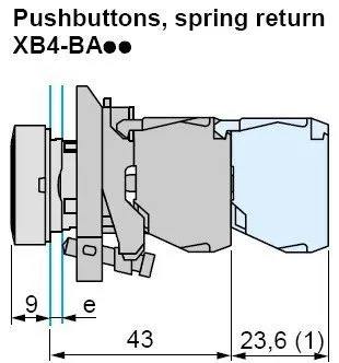 Кнопочный переключатель xb4-ba11