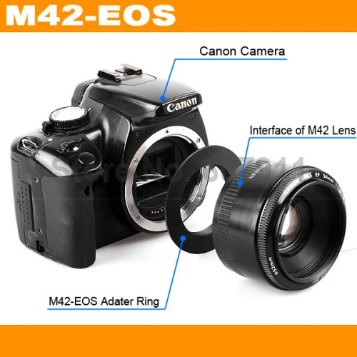 10 шт M42-EF переходное кольцо M42 объектив для Canon 1100D 500D 550D 600D 60D 5D 7D 50D 1D Камера переходное кольцо