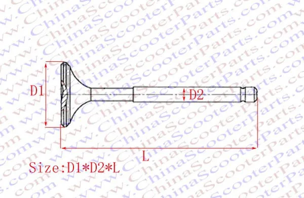 Впускной Выпускной клапан CF250 CN250 250CC Jonway Kazuma Cfmoto Kinroad ATV Скутер Багги запчасти
