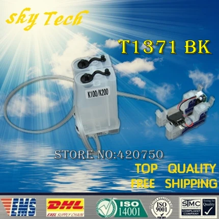 Пустой CISS костюм для T1371BK T1371BK, 2BK СНПЧ подходит для Epson K100 K200 K101 с комбо чип ARC