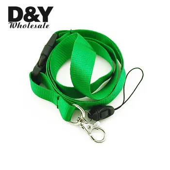 

Free shipping-Plain "GRASS GREEN" Lanyard Keychain Necklace Cell Phone Holder ID badge holder neck straps 12pcs/lot Wholesale