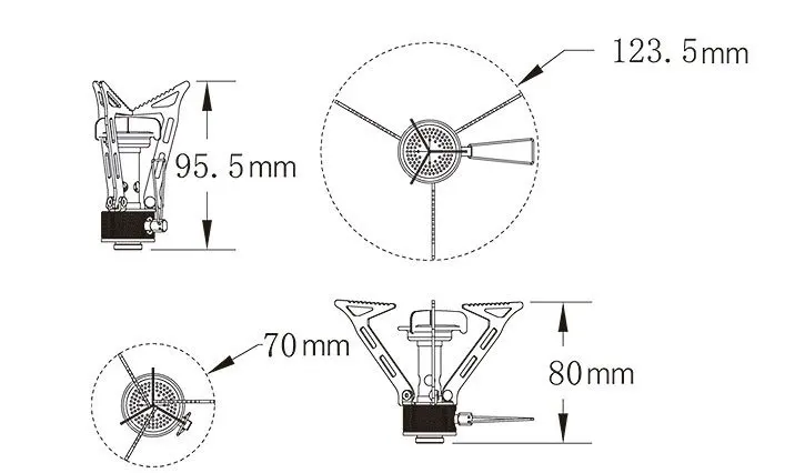 Кухонная Плита Кемпинг Газовая плита FMS-103