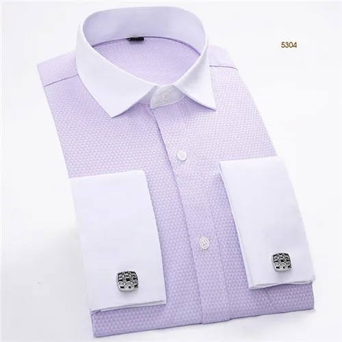 VISADA JAUNA, весна-осень, мужская рубашка, одноцветная, для бизнеса, Camisa Social Masculina, брендовая одежда, облегающая мужская одежда N880 - Цвет: 5304