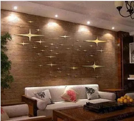 il trasporto libero 66 pz star specchio wall stickers stile b oro ... il trasporto libero 66 pz star specchio wall stickers stile b oro ...