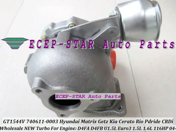 GT1544V 740611-5003S 740611 782403-5001S 28201-2A400 Турбокомпрессор Для hyundai Getz Матрица для KIA Cerato Rio 1.6L D4FB D4FA 1.5L