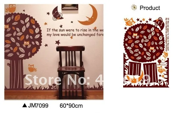 jm7099 forever love wall sticker transparent removable pvc room