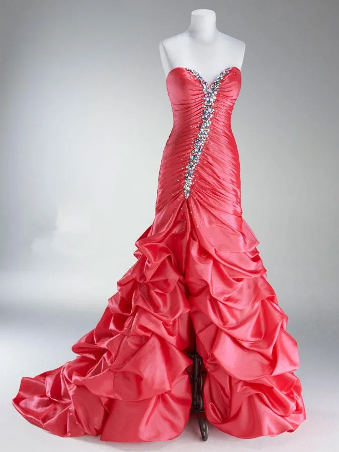 Новое поступление vestido de festa длинное платье из тафты с кристаллами и бисером женское летнее платье сексуальные вечерние платья для выпускного вечера с русалочкой
