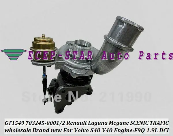 GT1549S 703245 703245-0001 717345 Турбокомпрессор для Renault Laguna Megane SCENIC TRAFIC для Volvo S40 V40 F9Q 1,9 T 105HP