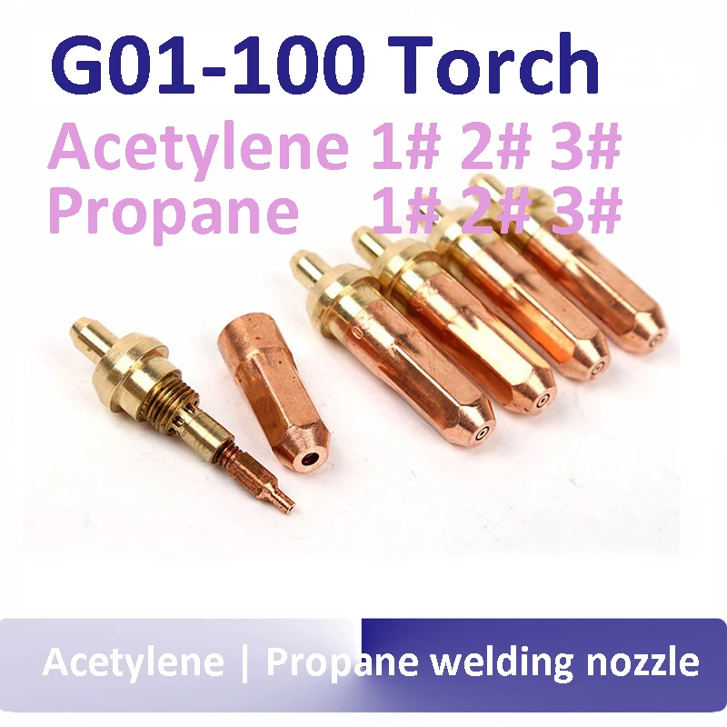 5pcs/lot 1 2 3 G01 100 oxy acetylene oxy propane cutting nozzles