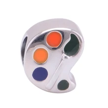 Everbling joyería paleta esmalte 100% 925 sterling silver beads charm adapta pandora charms pulsera europea g