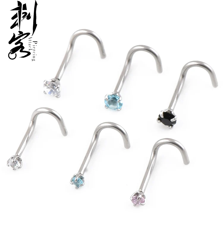 Серьги-гвоздики из нержавеющей стали с фианитом 20 г 2 мм 3 | Украшения и аксессуары