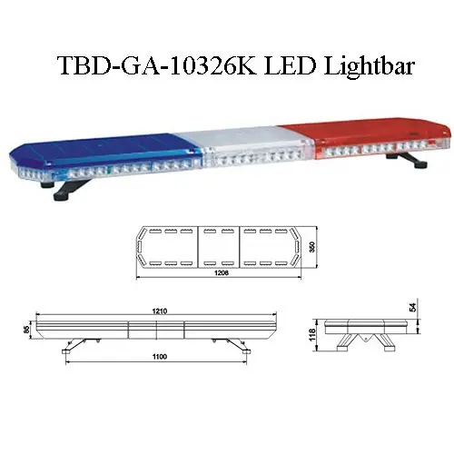 Выше star DC12V, 120 см 88 W светодиодный автомобильный предупреждающий световой грузовик проблесковый маячок экстренных служб, полицейские стробоскопы, из водонепроницаемого материала