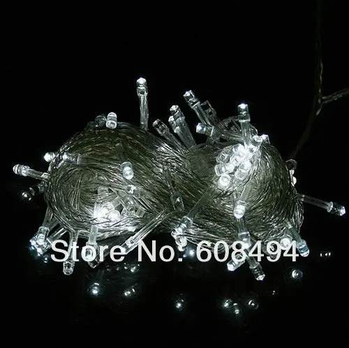 100 LED 10 М/32FT Свадьба Рождество Фея Огни Строки СВЕТОДИОДОВ СТРОКА для Christmass XMAS свадьбы хвост plug-белый
