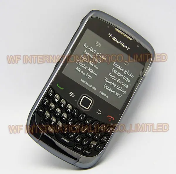 BlackBerry 9300 Curve Мобильный телефон Смартфон разблокированный 3g wifi отремонтированные мобильные телефоны