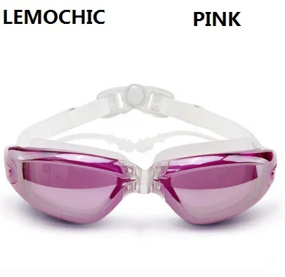 PINK High quality summer New Design Professional Swim Eyewear racing swimming glasses waterproof anti-fog adult goggles - Цвет: PINK