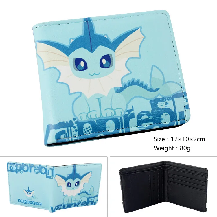 Vaporeon Eevee красочный PU кошелек W-Аниме Карманный Монстр Пикачу кошелек - Цвет: Vaporeon
