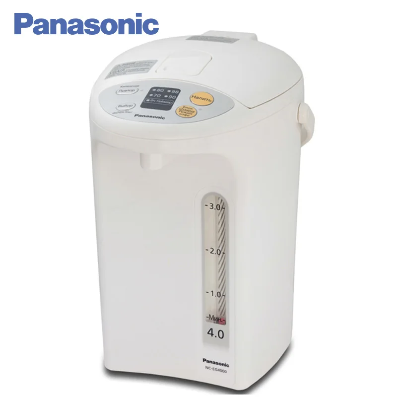 Panasonic NC-EG4000WTS Термопот, 700 Вт, 4 л, 4 температурных режима, Капельная функция для приготовления кофе, Электрический дозатор воды, Внутреннее покрытие BINCO, Функция самоочистки