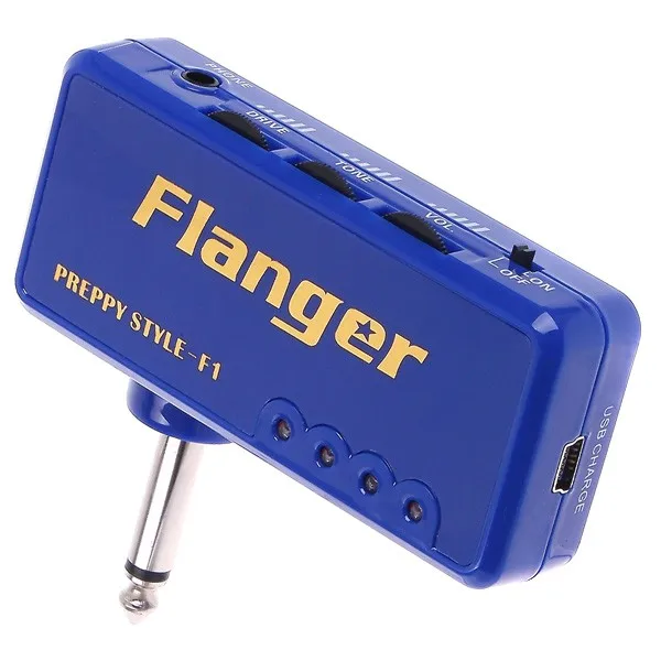 Flanger F1 Синий Красный Миниатюрный портативный усилитель для гитары гитарные эффекты - Цвет: Blue