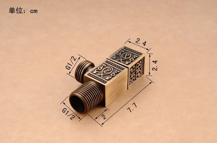 Запчасти для смесителей 1/2 "x 1/2" античная латунь Ванная комната угол остановить Клапан Туалет Треугольники заполнения Клапан экономии воды