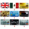 new all kinds of Bank Credit Card USB Flash Drive Pen Drive 4GB 8GB 16GB 32GB Memory Stick pendrive Waterproof u disk Customized ► Photo 1/6
