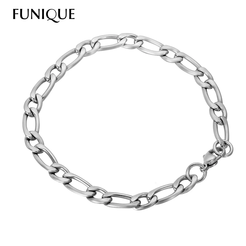 FUNIQUE Cheap Stainless Steel Flatten Mill Chain Lobster Clasp 20cmx6mm Punk Rock Style Fit DIY | Украшения и аксессуары