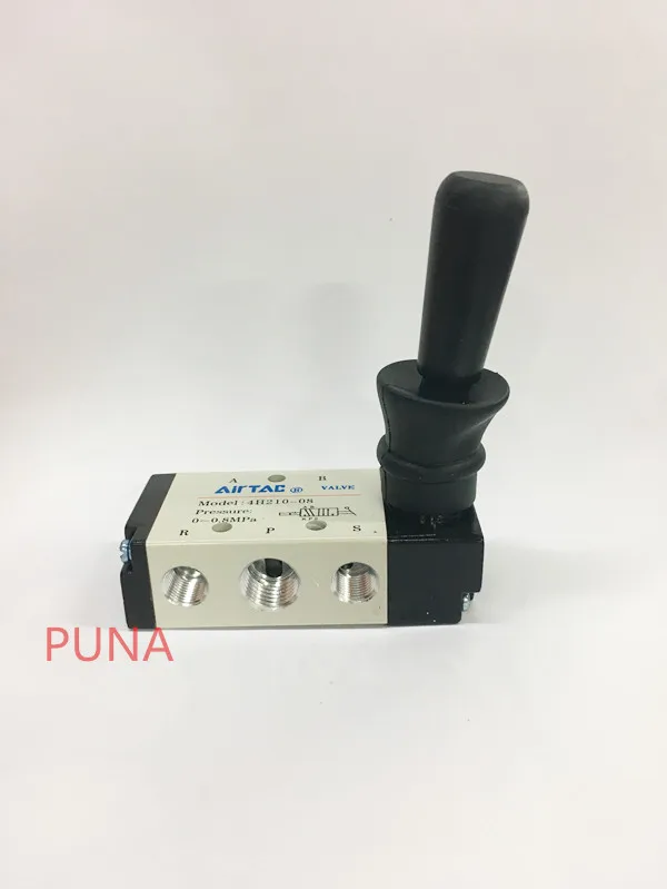Airtac 5 way Пневматический воздушный ручной рычаг управляемый клапан 4H210-08 порт 1/" BSP ручные клапаны управления