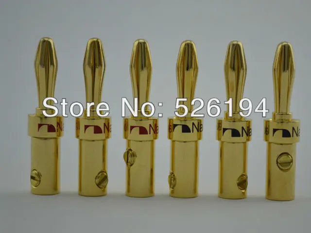 8 шт. Nakamichi 24 k позолоченная вилка штекерного типа динамика адаптер банана