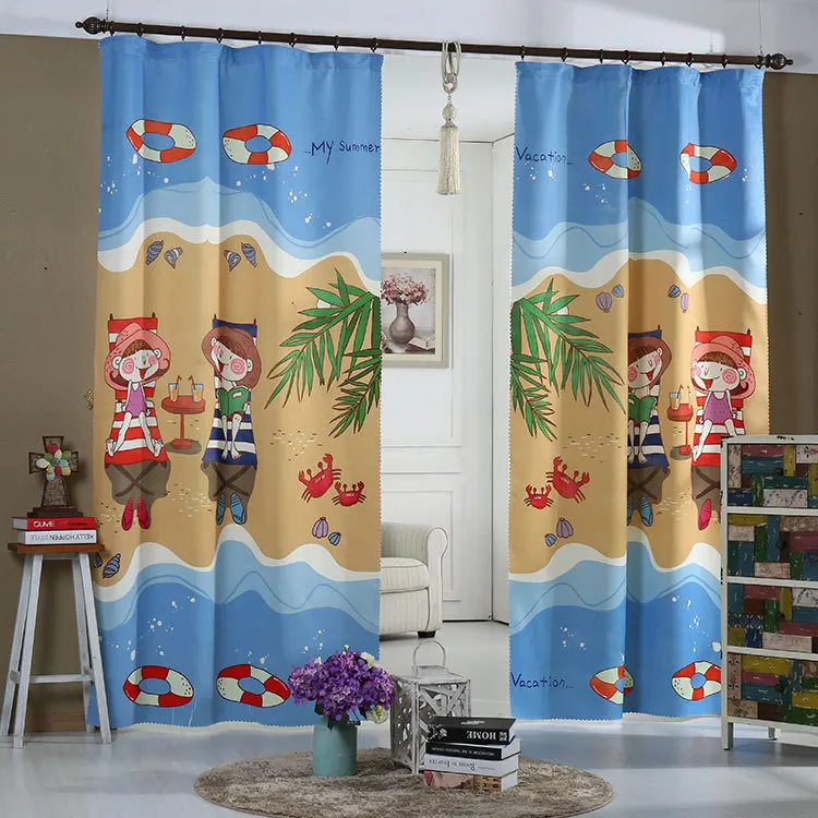 

New 2016 Manufacturers Selling Sitting room Children Bedroom Blackout Shade 3D Digital Printing Windows Curtains