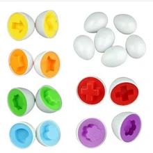 6 Pcs /Set Eggs Learning Education Toys Mixed Shape Wise Pretend Puzzle Smart Baby Kids Learning Toys Tool Hot Sale