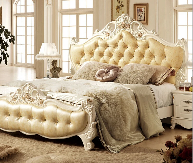 Новая классическая кровать из натуральной кожи 0409 FC8890|leather bed|genuine leather bedclassic bed |