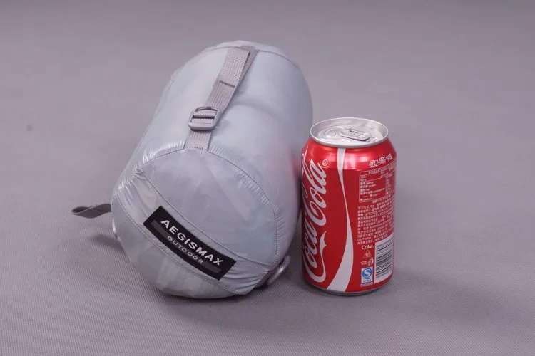 20AEGISMAX Ultralight Outdoor Envelope type White Goose Down Camping Hiking Sleeping Bag Spring&Autumn Saco de dormir Gray 540g8_039