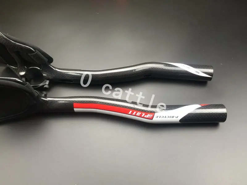 Carbono fibra DE Bicicleta DE estrada o apoio braco resto guiador tt aerobar Triathlon bar Bicicleta guiador pecas - Цвет: Сливовый